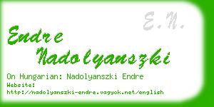 endre nadolyanszki business card